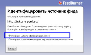FeedBurner_2 Настройка фида 2