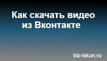 как скачать видео из ВК на компьютер бесплатно без программ