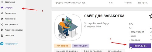 заработок на офферах 