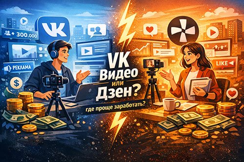VK Видео или Дзен: где проще начать получать доход и как это работает